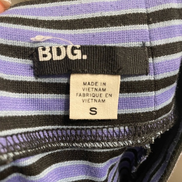 BDG Urban Outfitters Black/Blue/Purple Striped Pencil Skirt, Size Small - Picture 2 of 7